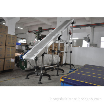 Inclined Modular Conveyor with Rubber